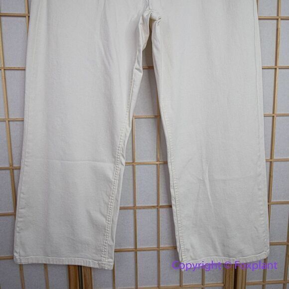 Jen7 by 7 For All Mankind Cropped Wide Leg Jeans in off white, women size 14 - Picture 2 of 16
